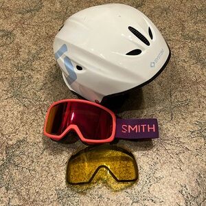 Snowboarding Helmet and Goggles